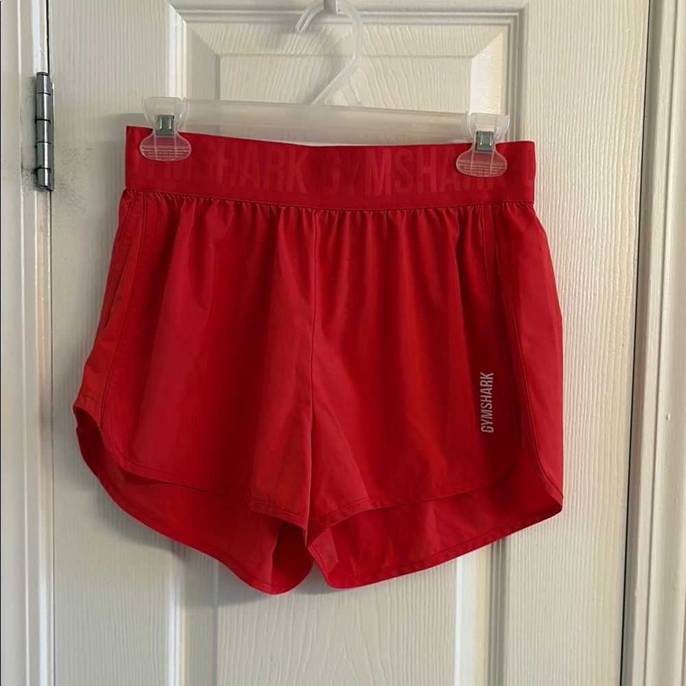 Gymshark Women's Bright Red Athletic Shorts